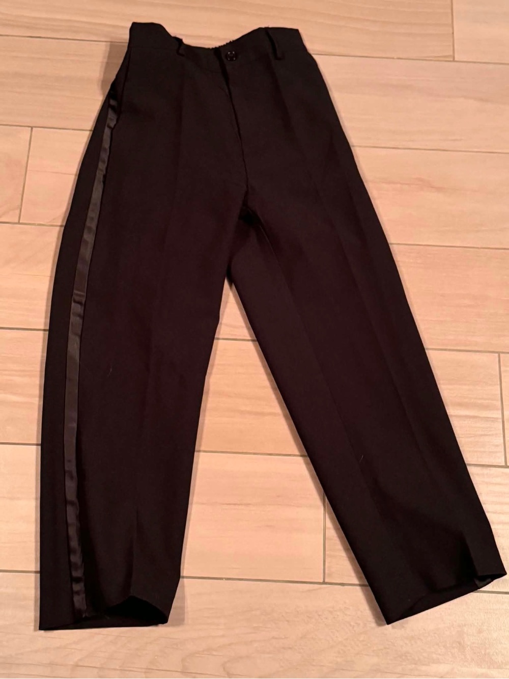 Church hill Tailored Black Formal Kids Pants with Satin Side Stripe boys size 10